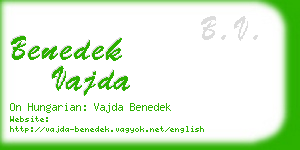 benedek vajda business card